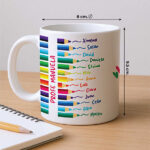 Miniatura de Taza Lápices de Colores con Nombres personalizado