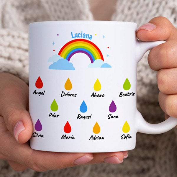 Taza Lluvia con Nombres personalizado