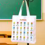 Miniatura de Tote Bag Flores con Nombres personalizado
