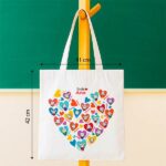 Miniatura de Tote Bag Corazones con Muñecos con Nombres personalizado