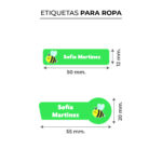 Miniatura de Etiquetas Textiles Termoadhesivas Infantiles para Ropa personalizadas
