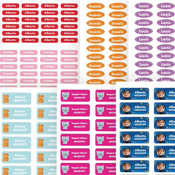 Etiquetas Adhesivas Infantiles para Objetos personalizadas