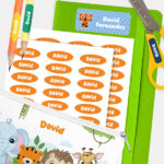 Miniatura de Etiquetas Adhesivas Infantiles para Objetos personalizadas