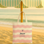 Miniatura de Tote Bag Ondas con Nombre personalizada