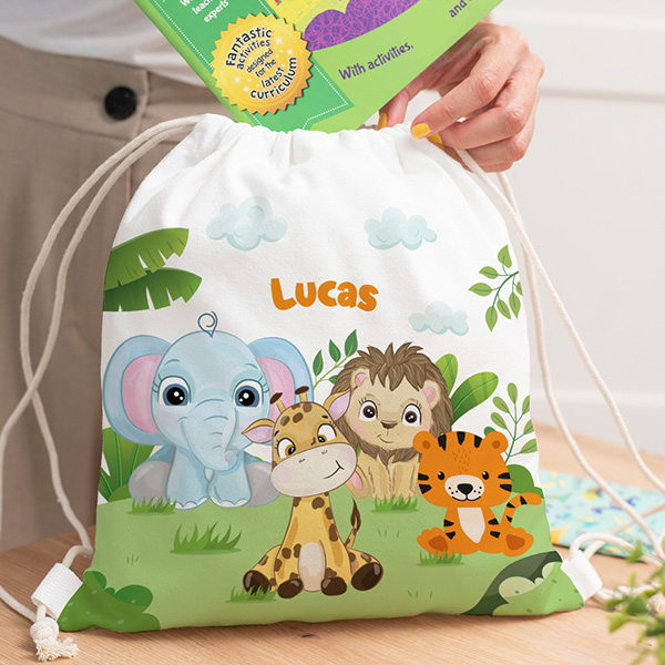 Pack Escolar Infantil Animales Selva personalizado