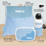 Miniatura de Pack Escolar Infantil Cuadros Azules personalizado