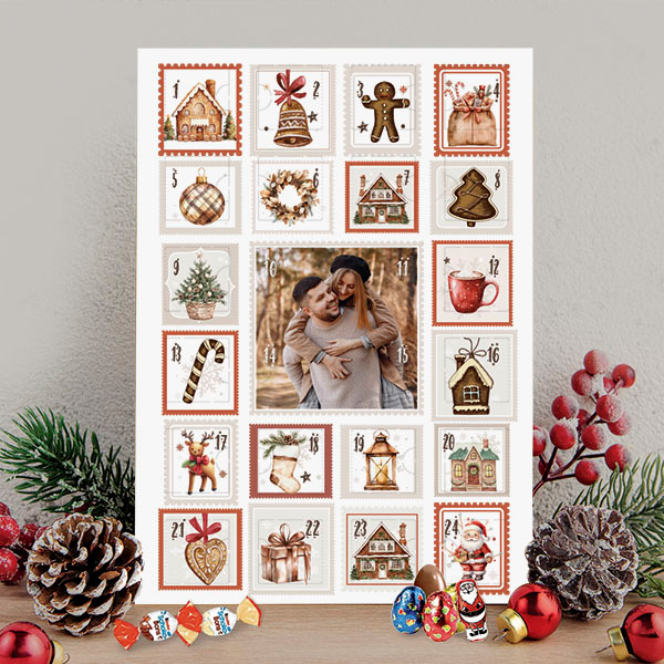 Calendario de Adviento con Foto de Momento Favorito personalizado