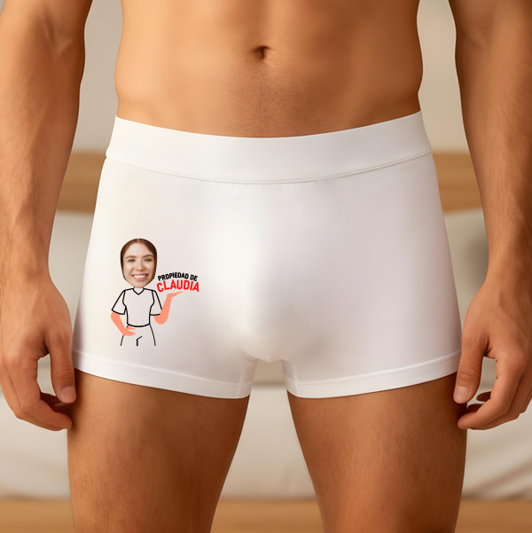 Calzoncillo Propiedad con Foto y Nombre personalizado