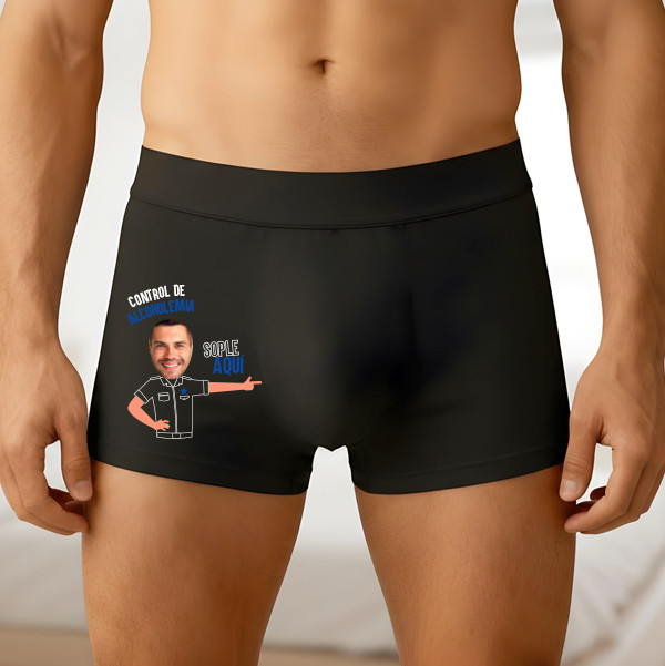 Calzoncillo Control de Alcoholemia con Foto personalizada