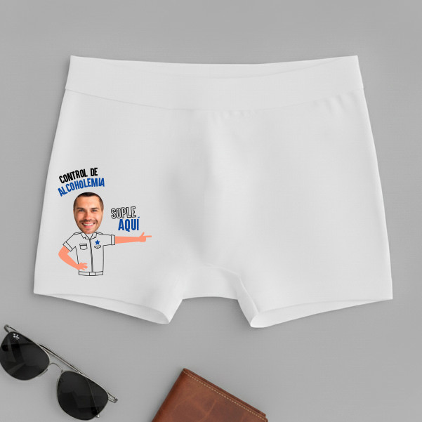 Calzoncillo Control de Alcoholemia con Foto personalizada