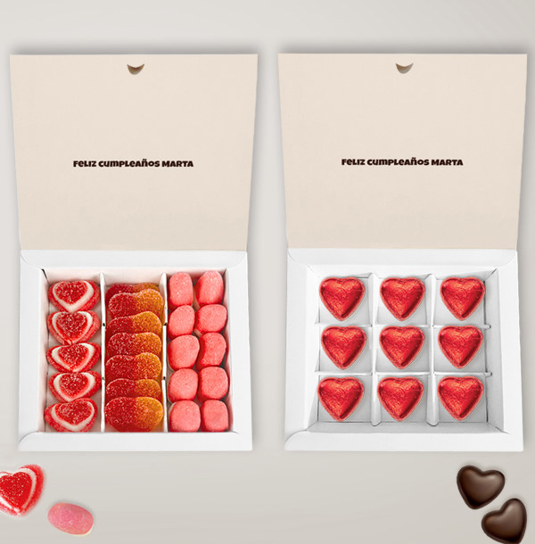 Caja de Dulces con Muñecos Labubu con Nombres y Texto personalizado