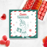 Miniatura de Caja de Dulces Muñeco Elfo con Nombre y Texto personalizado