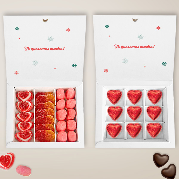 Caja de Dulces Muñeco Elfo con Nombre y Texto personalizado