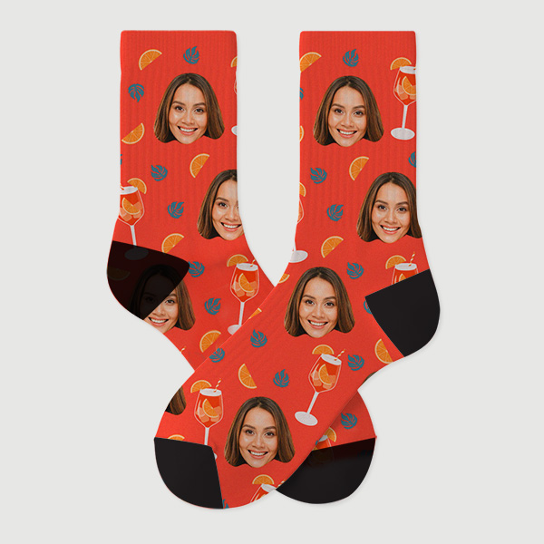 Calcetines Diseño Aperol con Foto personalizada