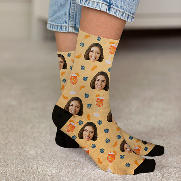 Calcetines Diseño Aperol con Foto personalizada