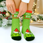 Miniatura de Calcetines El Grinch de la Navidad con Nombre personalizado