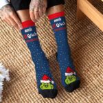 Miniatura de Calcetines El Grinch de la Navidad con Nombre personalizado