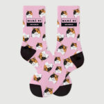 Calcetines con Cartelera Mamá o Papá de Mascota con Nombre personalizado Miniatura de Calcetines con Cartelera Mamá o Papá de Mascota con Nombre personalizado