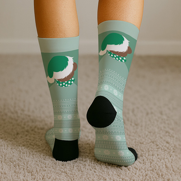 Calcetines Oso Navideño con Nombre personalizado