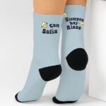 Calcetines Emojis de Risa con Frase y Nombre personalizado Miniatura de Calcetines Emojis de Risa con Frase y Nombre personalizado
