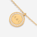 Miniatura de Colgante con Brillantes Redondo con Texto personalizado