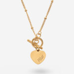 Miniatura de Colgante Corazón con Aro y Texto personalizado