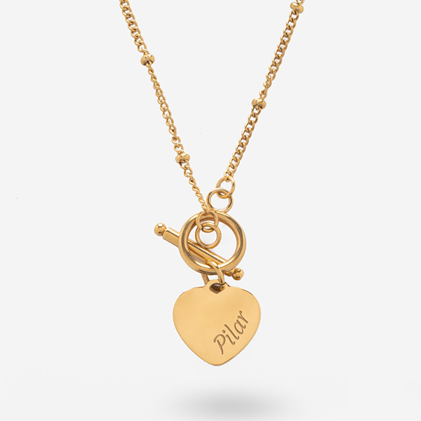 Colgante Corazón con Aro y Texto personalizado