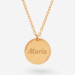 Colgante Redondo con Escamas y Texto personalizado Miniatura de Colgante Redondo con Escamas y Texto personalizado