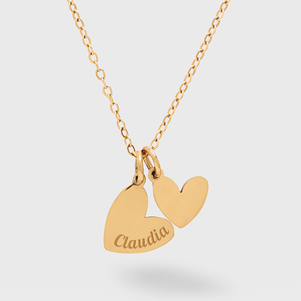 Colgante Corazones con Texto personalizado