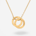 Miniatura de Collar Aros Entrelazados con Texto personalizado