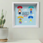 Miniatura de Cuadro con minifiguras Lego de Familia Vuelta Alto con Nombres personalizados