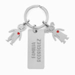 Miniatura de Llavero de Acero con Texto y Muñecos personalizados