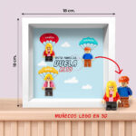 Miniatura de Cuadro con minifiguras Lego de Familia Vuelta Alto con Nombres personalizados