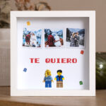 Miniatura de Marco de Madera con 3 Fotos y Muñecos Lego con Texto personalizado