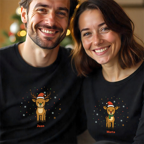 Pijama Animales de Navidad con Texto personalizado
