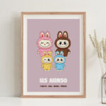 Póster Labubu con Nombres y Texto personalizado Miniatura de Póster Labubu con Nombres y Texto personalizado