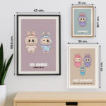 Miniatura de Póster Labubu con Nombres y Texto personalizado