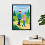 Miniatura de Póster Familia en Montaña con Nombres y Texto personalizado