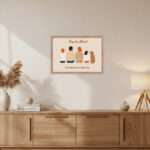 Miniatura de Póster Familia de Espaldas con Nombres y Texto personalizado