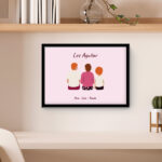 Miniatura de Póster Familia de Espaldas con Nombres y Texto personalizado