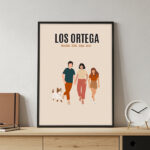 Miniatura de Póster Familia de Frente con Nombres y Texto personalizado