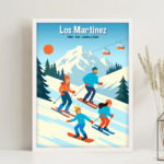 Miniatura de Póster Esquí en Montaña con Nombres y Texto personalizado
