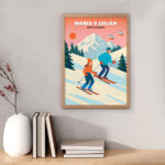 Miniatura de Póster Esquí en Montaña con Nombres y Texto personalizado