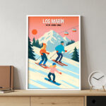 Miniatura de Póster Esquí en Montaña con Nombres y Texto personalizado