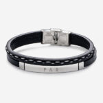 Miniatura de Pulsera de Hombre Doble con Texto personalizado