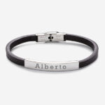 Miniatura de Pulsera de Hombre Sencilla con Texto personalizado