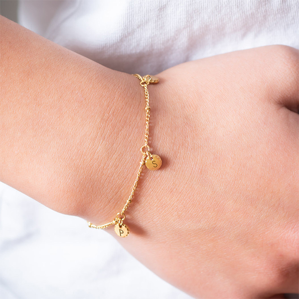 Pulsera de Mujer con Colgantes Redondos personalizados