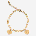 Miniatura de Pulsera de Mujer con Colgantes de Corazón personalizados