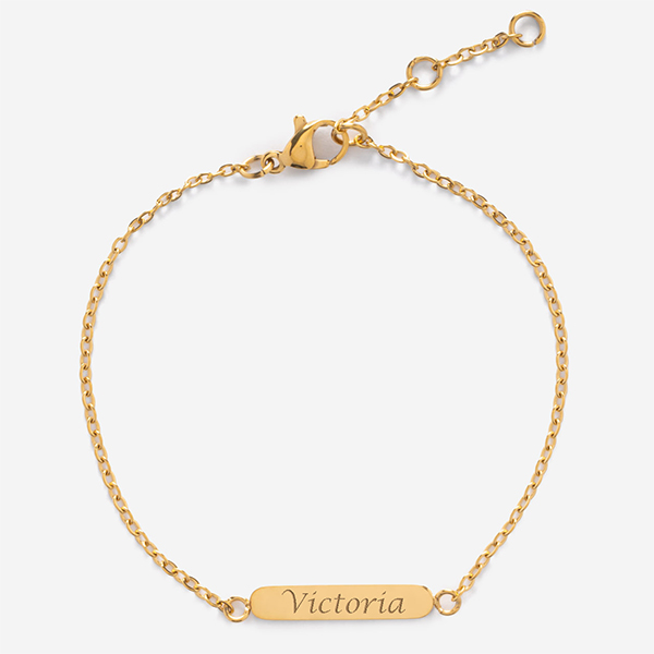 Pulsera de Mujer Bloque con Texto personalizado