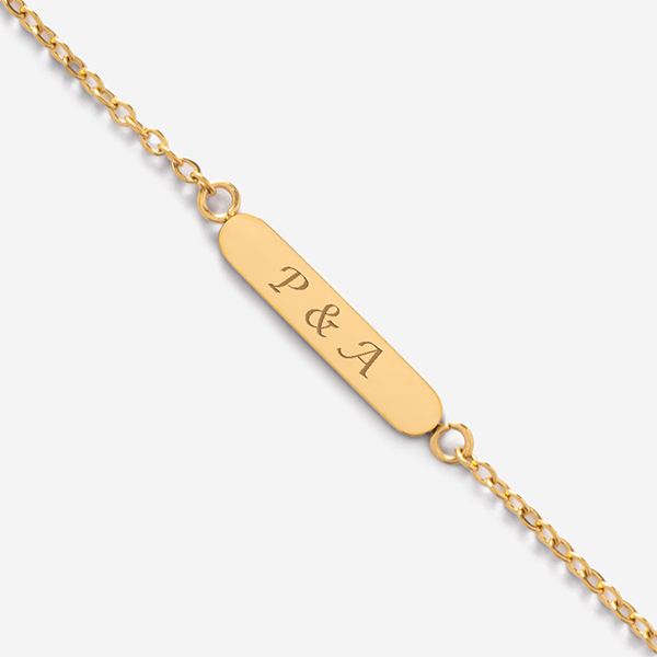 Pulsera de Mujer Bloque con Texto personalizado